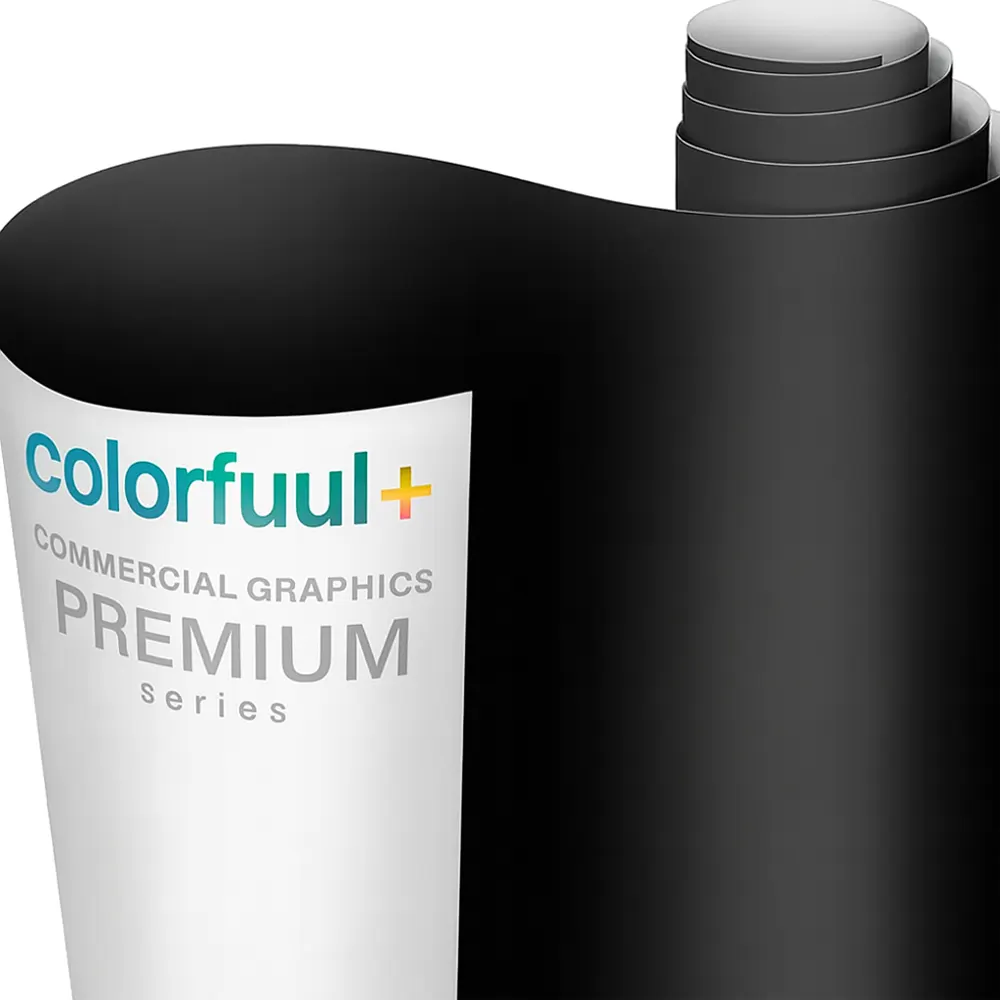 Чёрный матовый виниловый пленка с воздухом