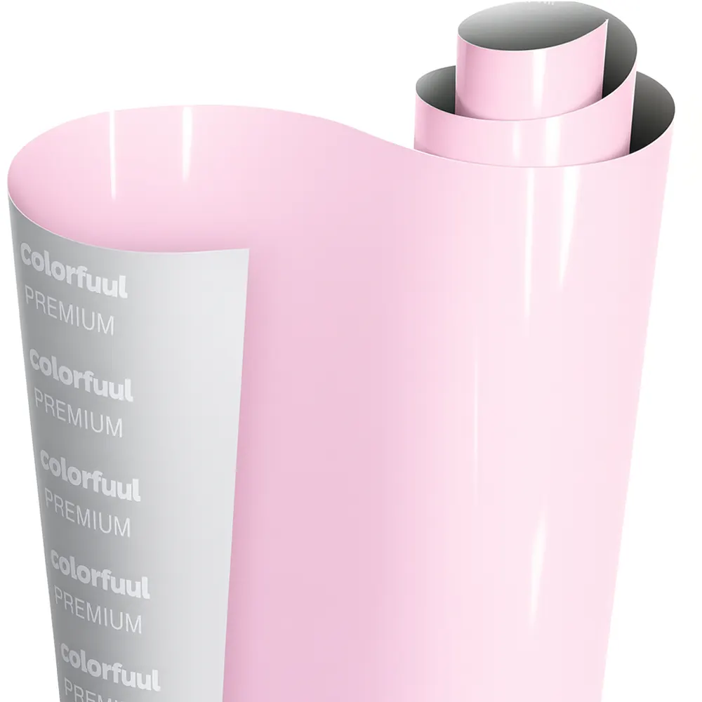 Глянцевый розовый виниловый рулон для автомобиля