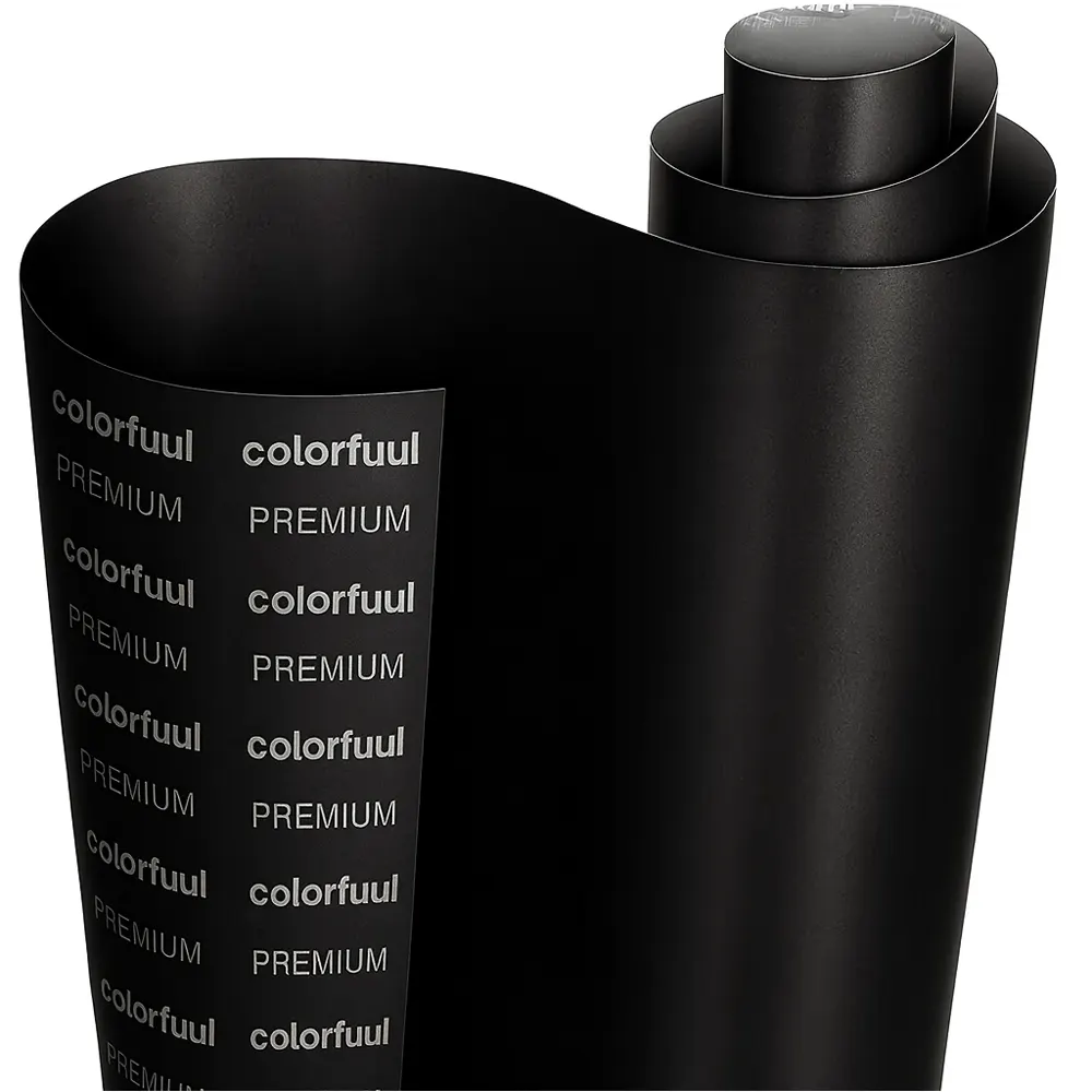 Премиальная матовая металлическая чёрная пленка для автомобиля