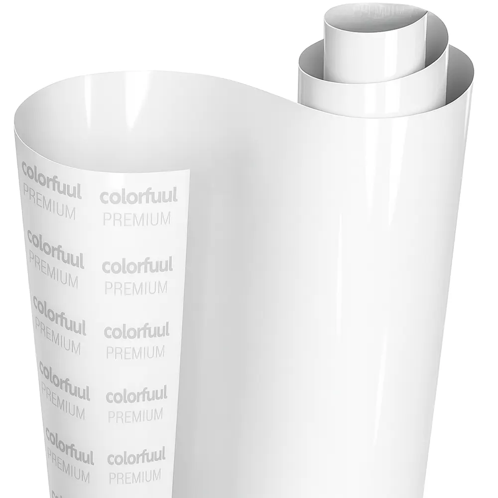 Ультраглянцевый белый виниловый ролик для автомобилей