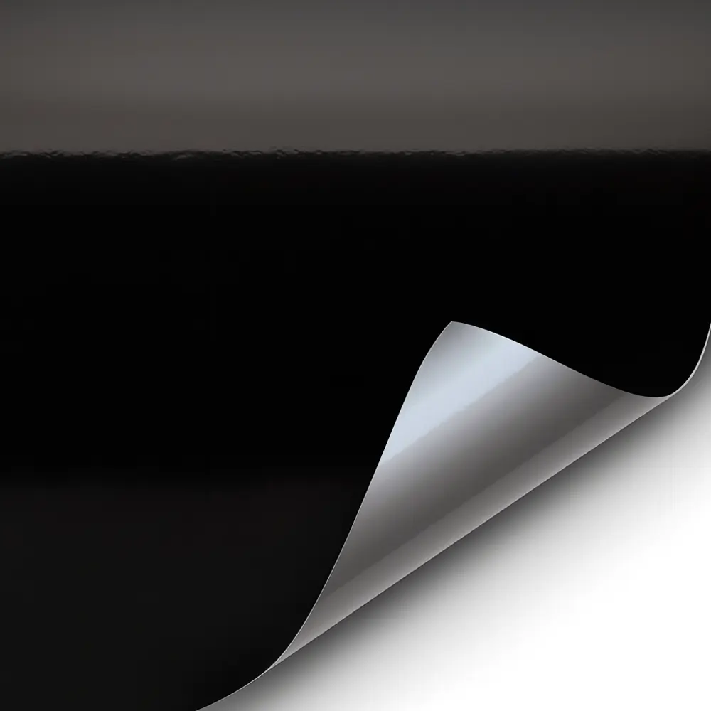 Виниловая пленка с чёрным высоким глянцом и микрофинишем