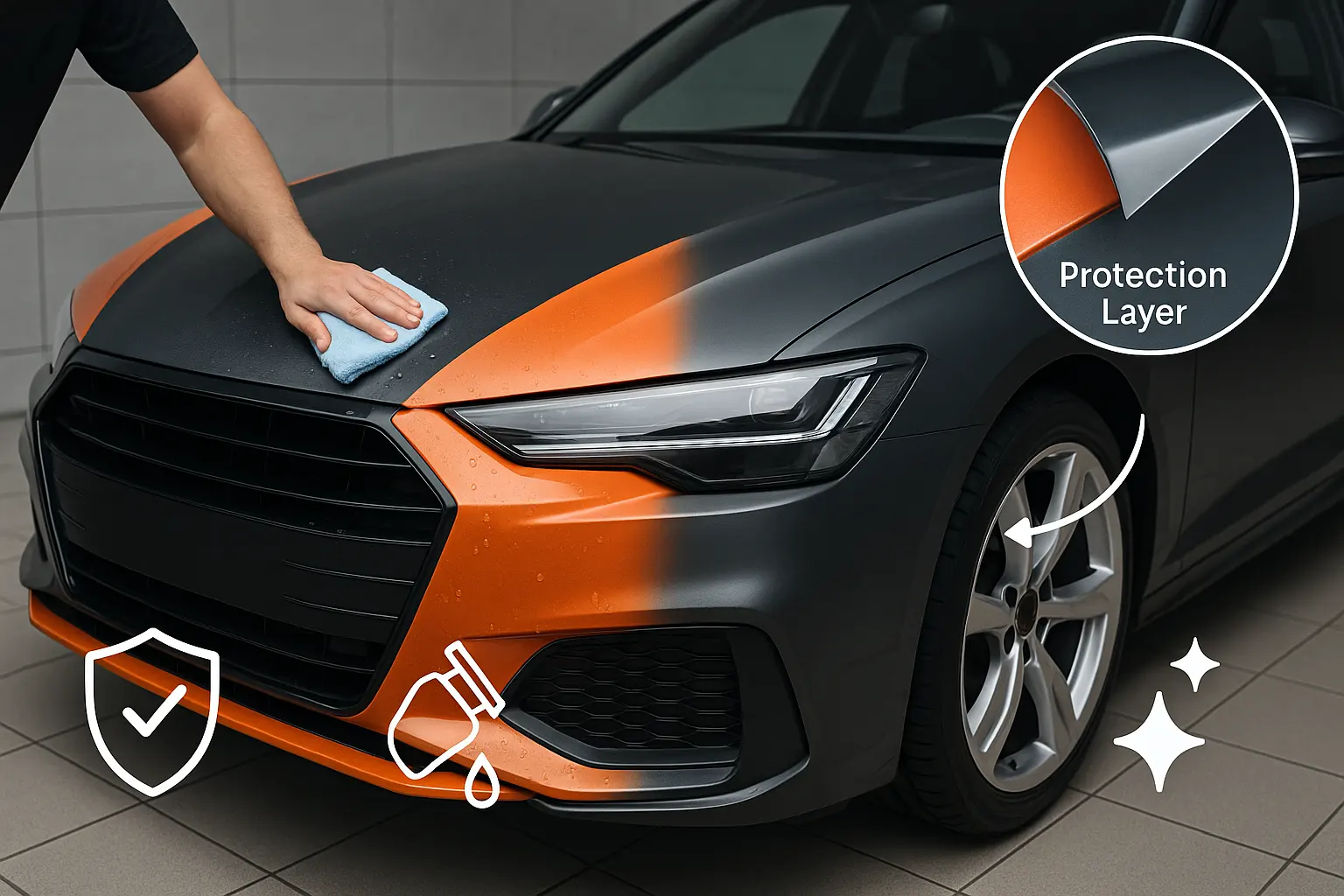 Предотвращение пятен на TPU PPF