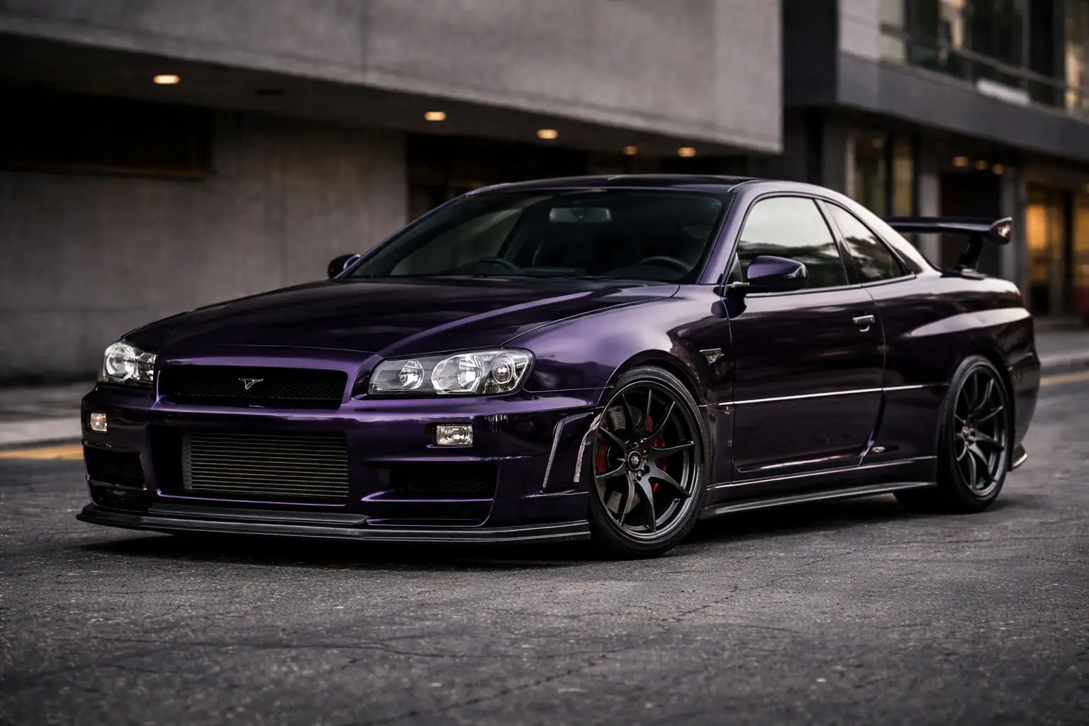 Полуночная фиолетовая краска для GTR R34